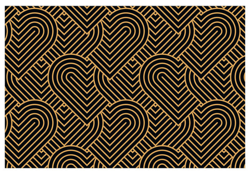 goldbek-edelschwarz-doppelkarte-grafisches-herzmuster-ohne-text image 2