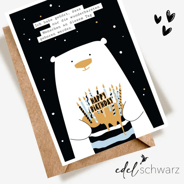 goldbek-edelschwarz-doppelkarte-wunderb-r-geburtstag image 1