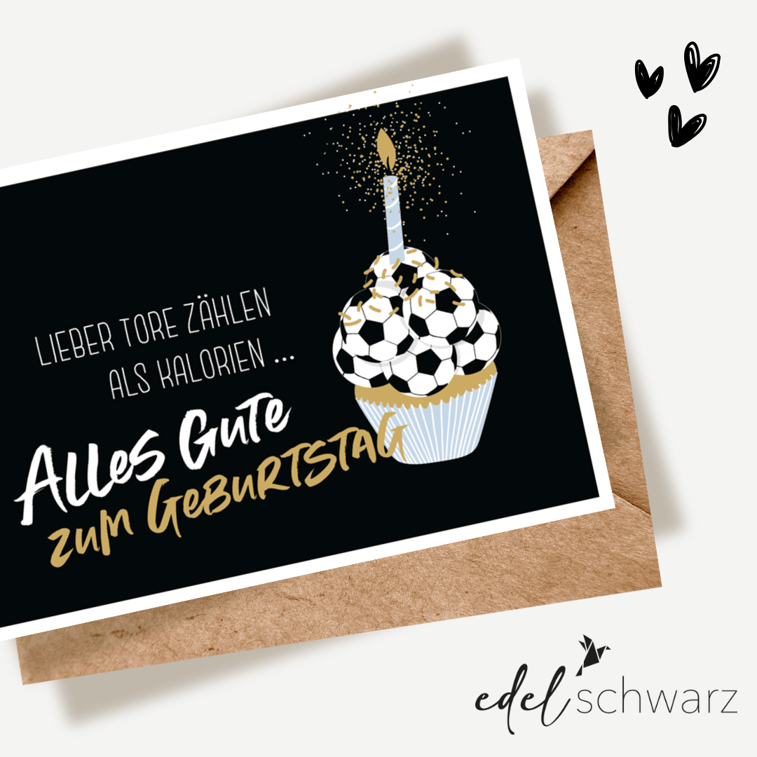 goldbek-edelschwarz-fu-ballcupcake-doppelkarte-geburtstag image 1