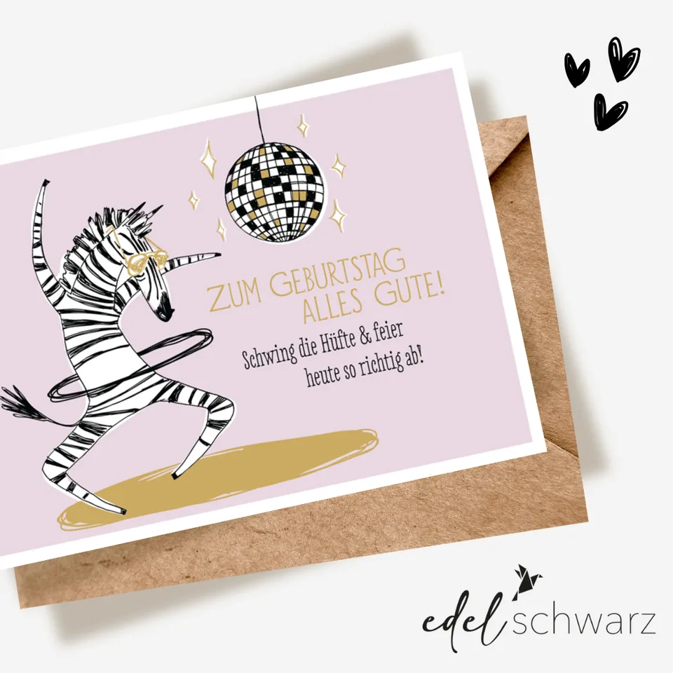 goldbek-edelschwarz-h-ftschwung-doppelkarte-geburtstag image 1