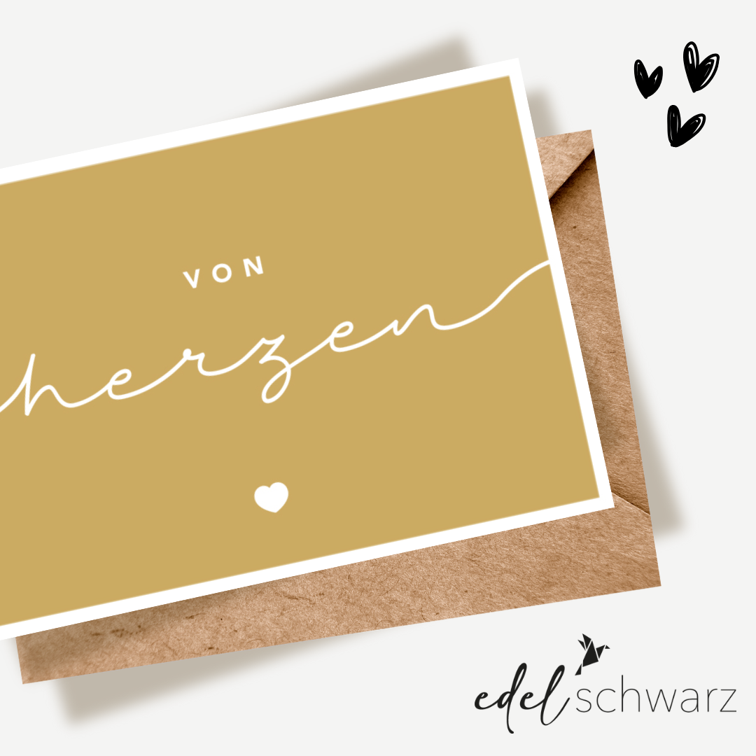 goldbek-edelschwarz-doppelkarte-von-herzen-gl-ckwunschkarte image 1
