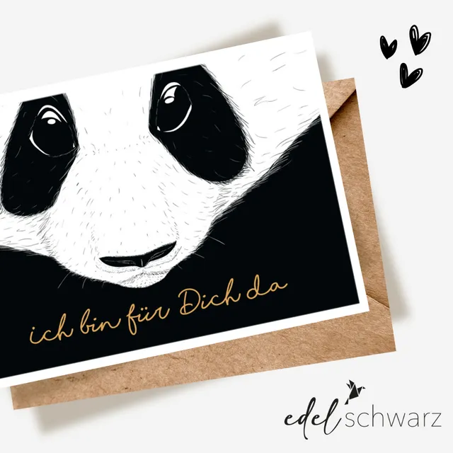 goldbek-edelschwarz-f-r-dich-da-panda-gru-karte-schwarz image 1