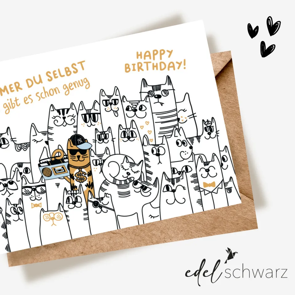 goldbek-edelschwarz-katzenbande-gratuliert-doppelkarte image 1