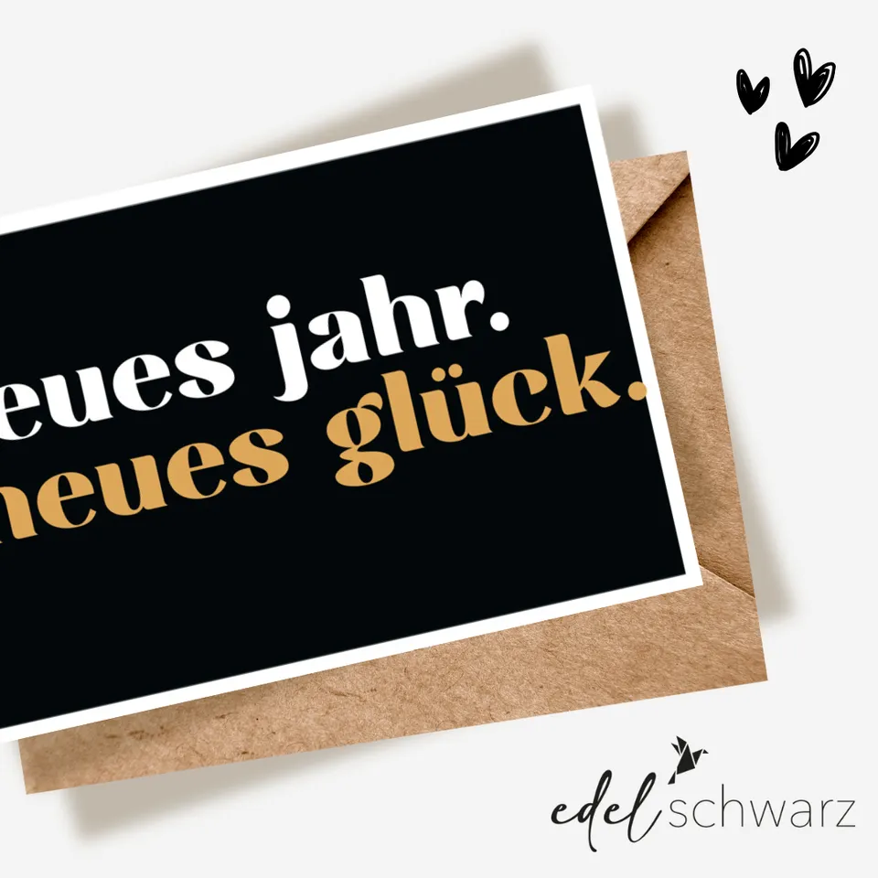 goldbek-edelschwarz-neues-jahr-neues-gl-ck-doppelkarte-silvester image 1