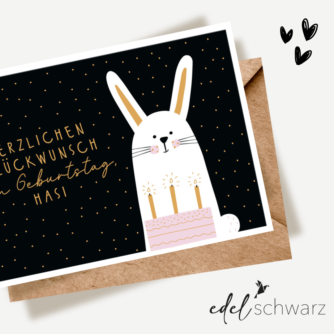 goldbek-edelschwarz-geburtstagsw-nsche-hasi-doppelkarte-geburtstag image 1