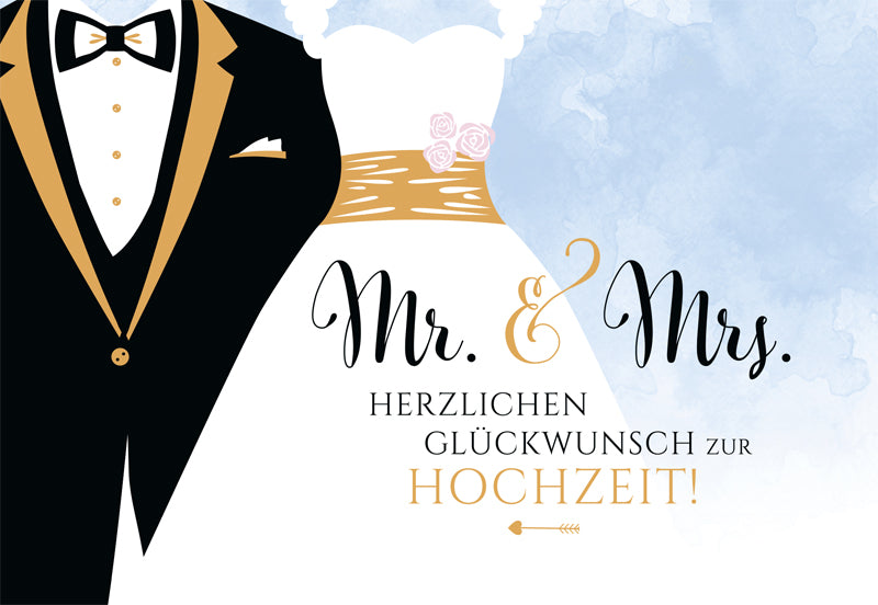 goldbek-edelschwarz-mr-und-mrs-doppelkarte-hochzeit image 2