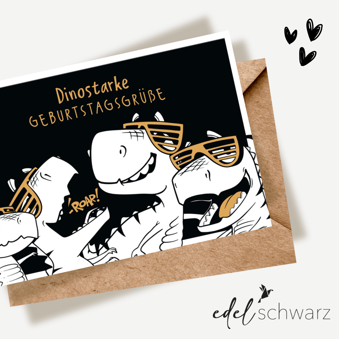 goldbek-edelschwarz-dinostarke-w-nsche-doppelkarte-dino image 1