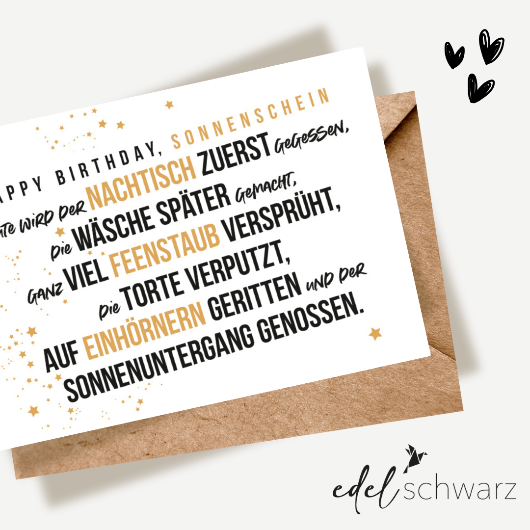 goldbek-edelschwarz-happy-birthday-sonnenschein-doppelkarte image 1