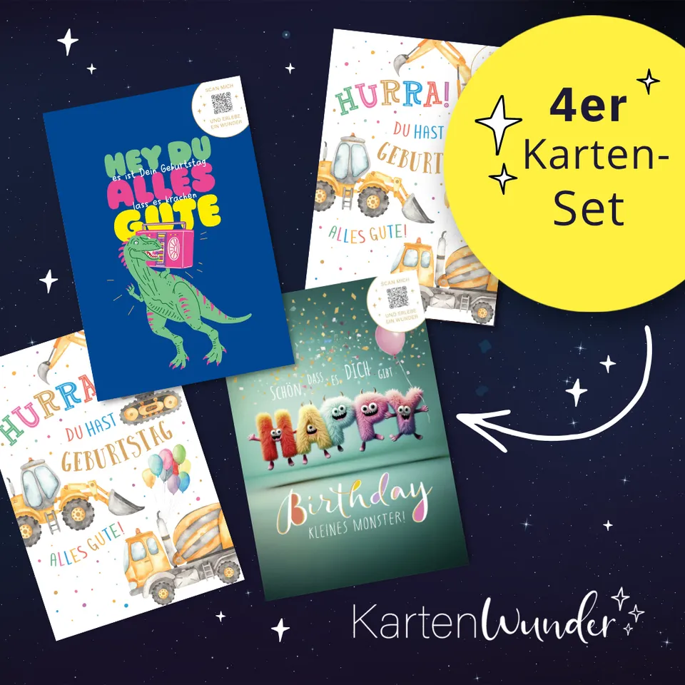goldbek-kartenwunder-4er-set-doppelkarten-geburtstag-kinder image 1