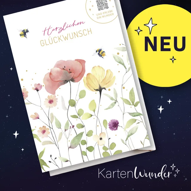 goldbek-kartenwunder-mohnblumen-doppelkarte-geburtstag-interaktiv image 1