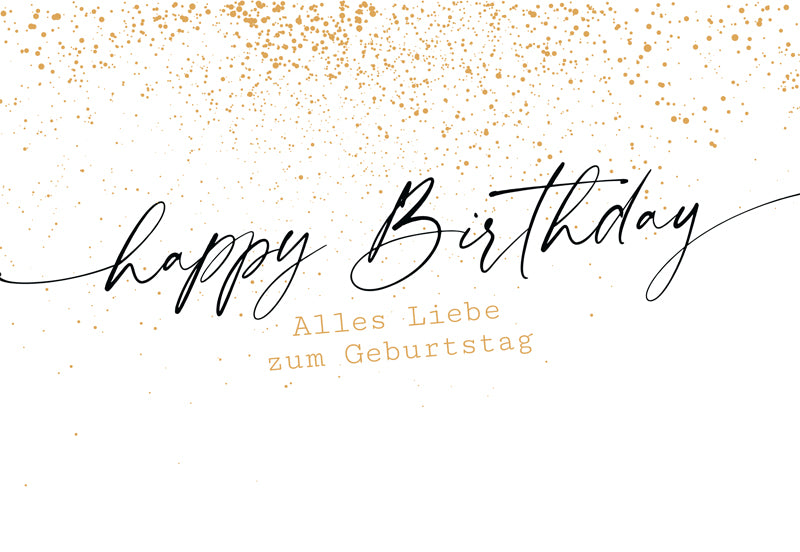 goldbek-edelschwarz-doppelkarte-happy-birthday-goldregen-geburtstag image 2