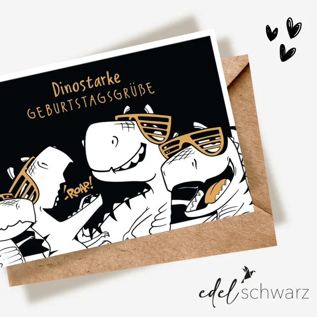 goldbek-edelschwarz-dinostarke-w-nsche-doppelkarte-dino image 1