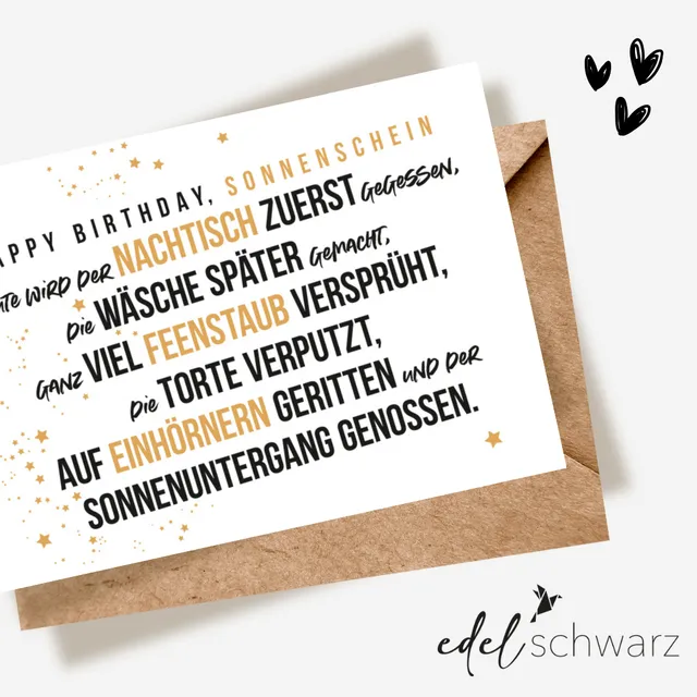 goldbek-edelschwarz-happy-birthday-sonnenschein-doppelkarte image 1