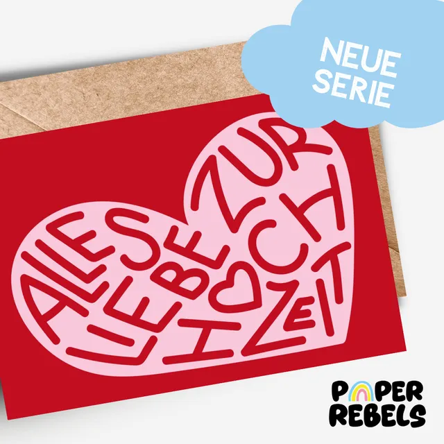 goldbek-paperrebels-hochzeit-herz-doppelkarte-hochzeit image 1