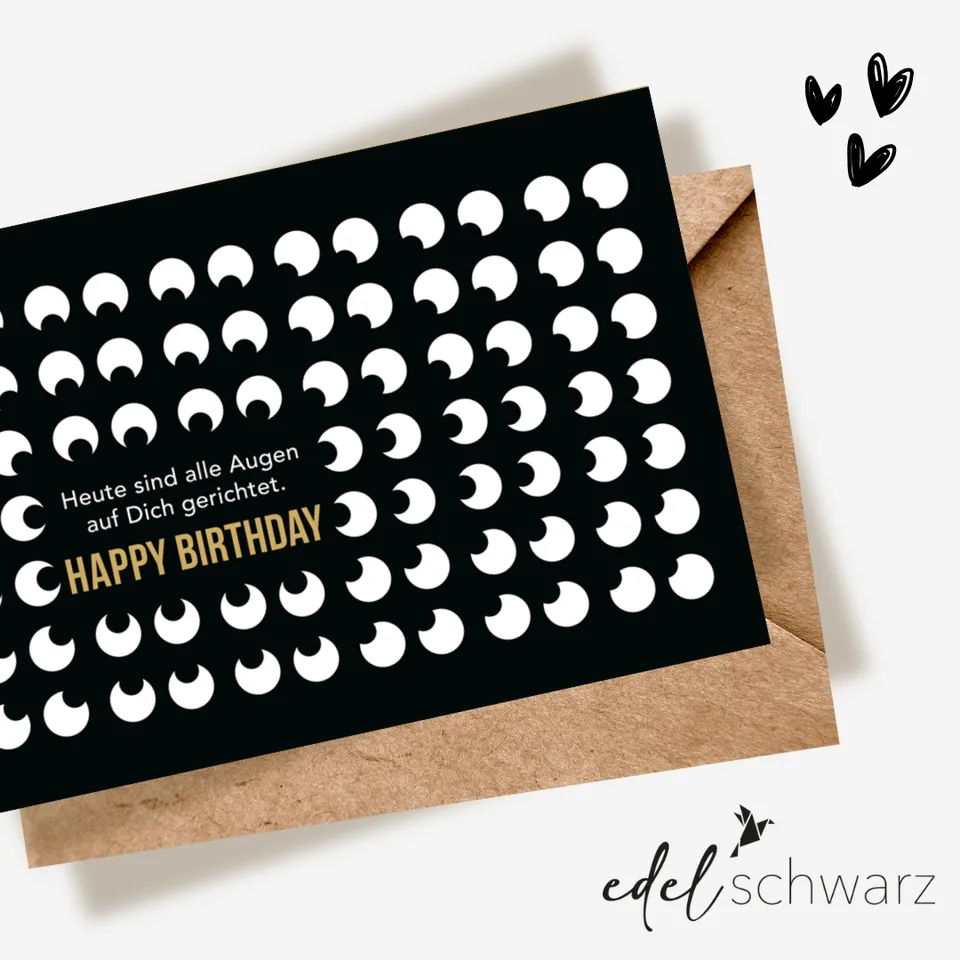 goldbek-edelschwarz-doppelkarte-alle-augen-auf-dich-geburtstag image 1