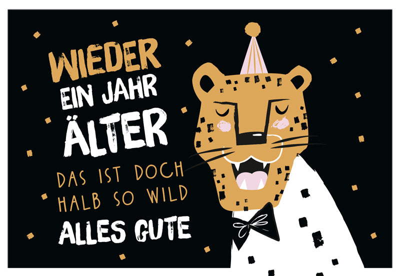 goldbek-edelschwarz-geburtstags-tiger-doppelkarte-geburtstag image 2