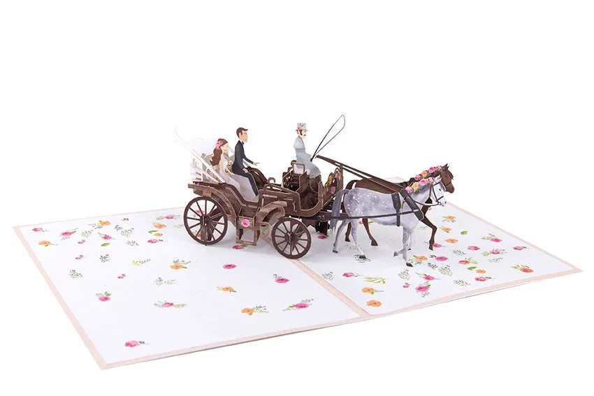 goldbek-simsalabim-pop-up-karte-kutschfahrt-ins-gl-ck-hochzeit image 1