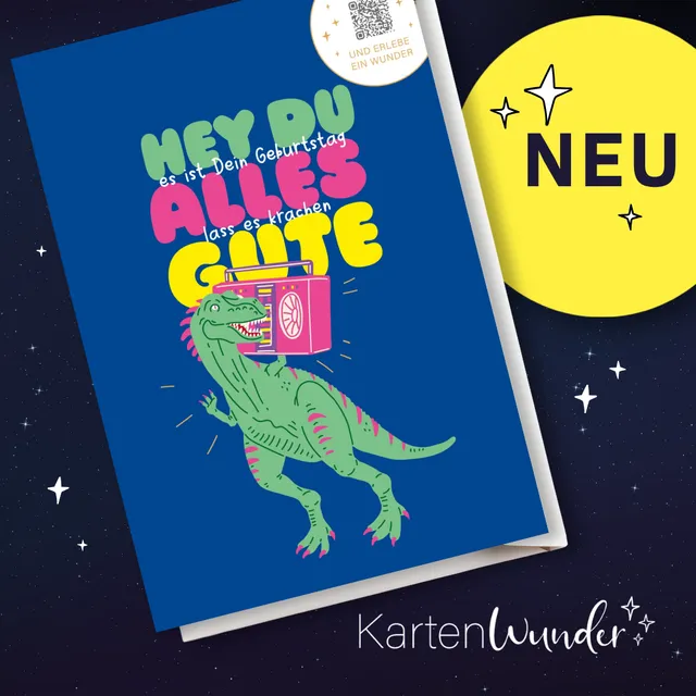 goldbek-kartenwunder-dino-geburtstag-doppelkarte-kinder image 1