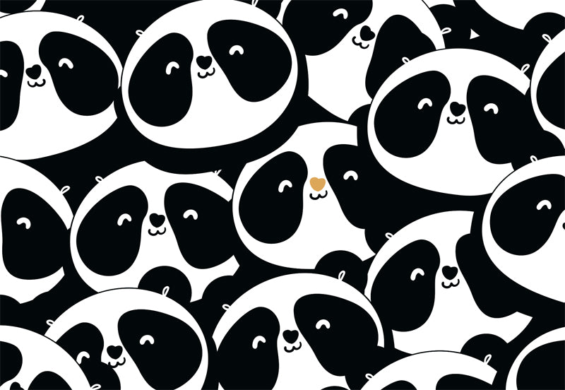 goldbek-edelschwarz-viele-pandas-doppelkarte-ohne-text image 2