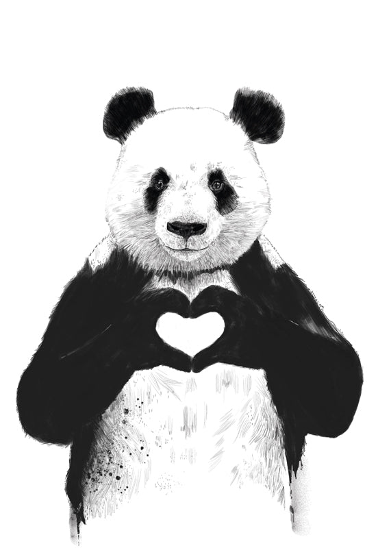 goldbek-edelschwarz-panda-herz-doppelkarte-neutral-ohne-text image 2