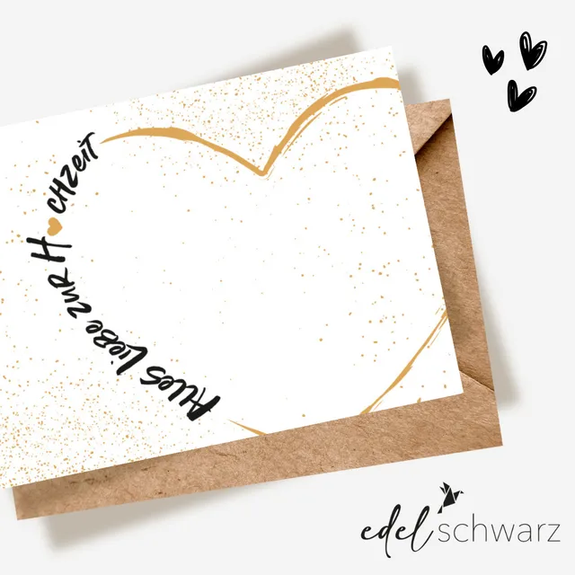 goldbek-edelschwarz-doppelkarte-herzlich-zur-hochzeit image 1