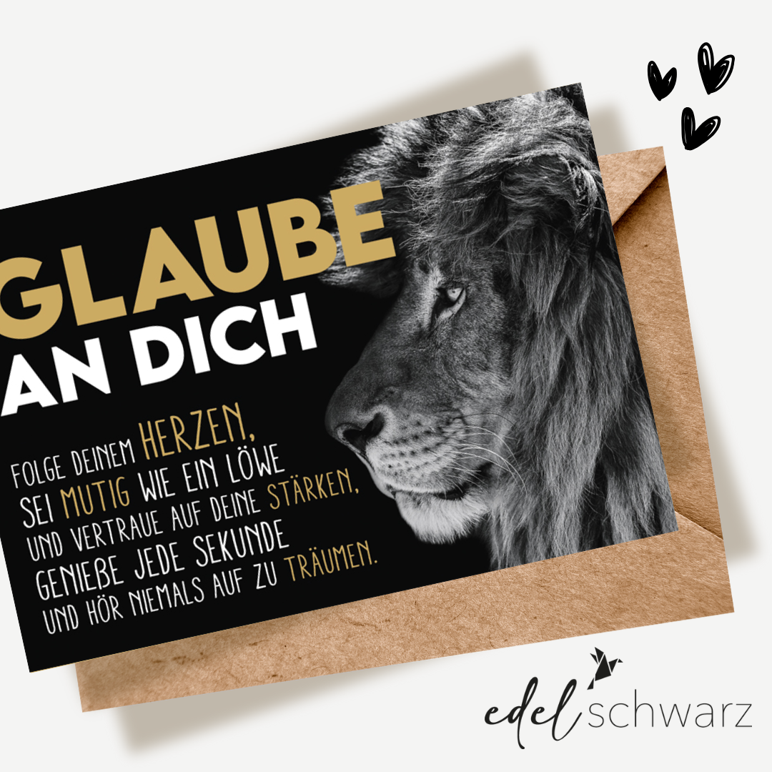 goldbek-edelschwarz-l-wenstark-geburtstagskarte-mit-umschlag image 1