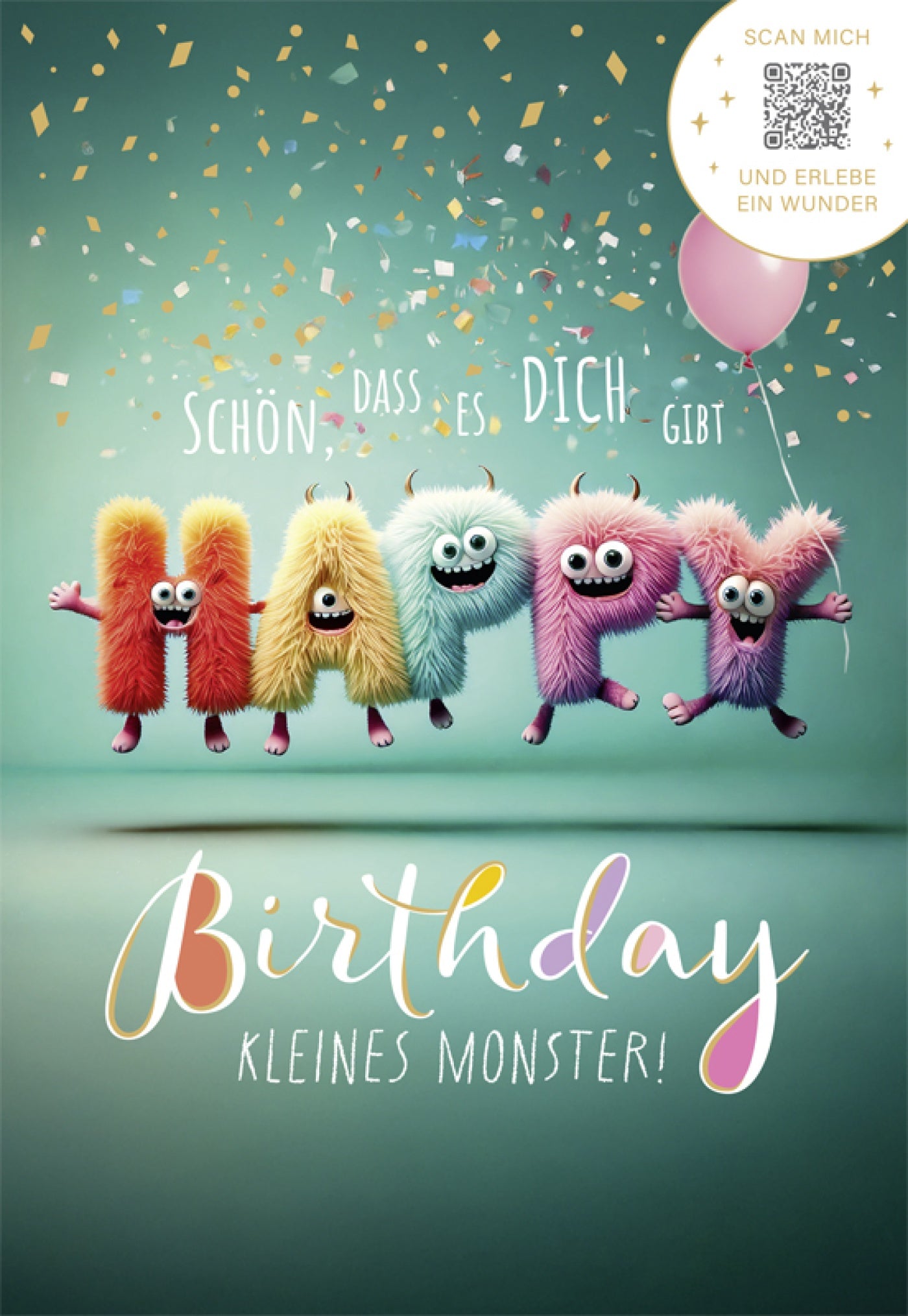 goldbek-kartenwunder-happy-monster-doppelkarte-geburtstag image 2