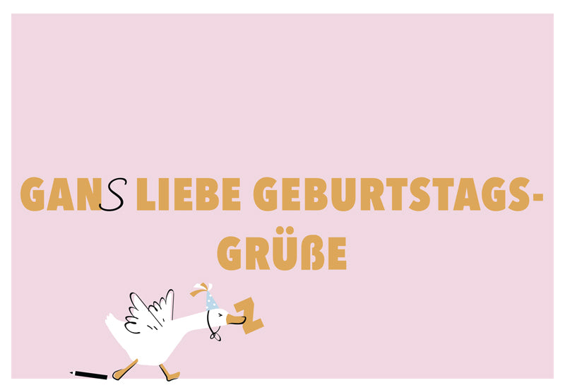 goldbek-edelschwarz-gans-schnell-weg-doppelkarte-geburtstag image 2
