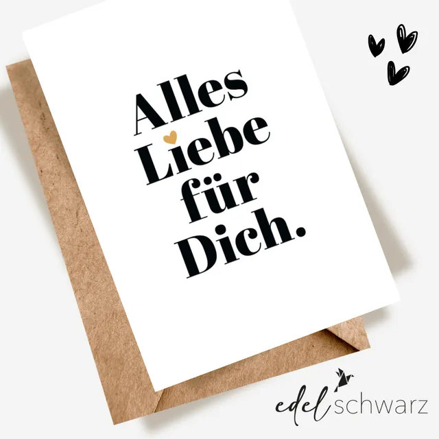 goldbek-edelschwarz-alles-liebe-typo-doppelkarte image 1